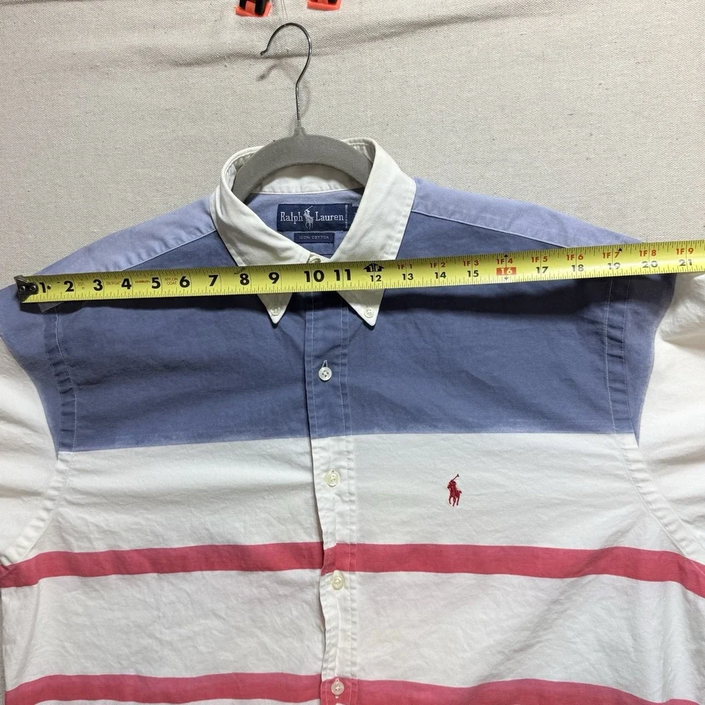 vintage polo ralph lauren Shirt Color Block 90s Men's Large Baggy